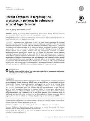 Recent Advances in Targeting the Prostacyclin Pathway in Pulmonary Arterial Hypertension