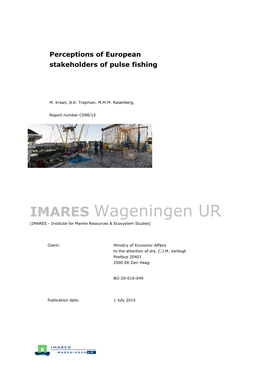 Perceptions of European Stakeholders of Pulse Fishing