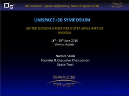 Namira Salim Founder & Executive Chairperson Space Trust 0G Summit - Space Diplomacy Toward Space 2030