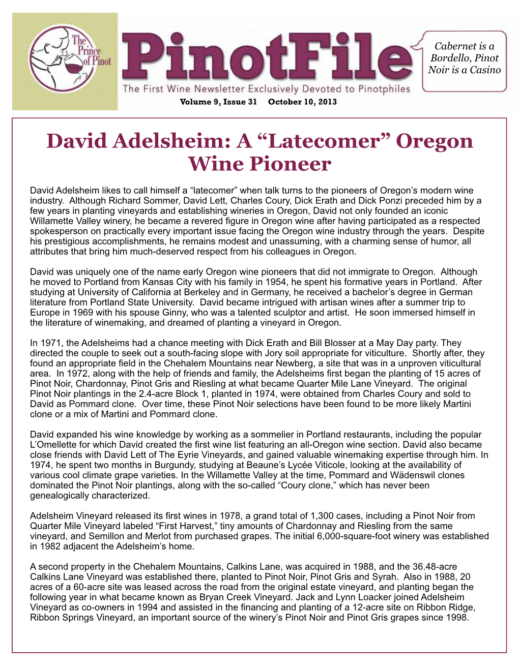 Pinotfile Vol 9 Issue 31