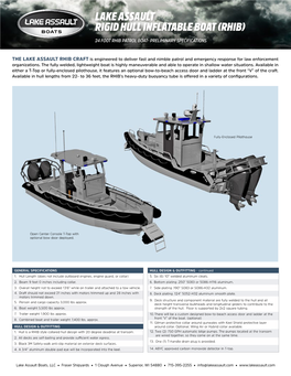 Lake Assault Rigid Hull Inflatable Boat (Rhib)