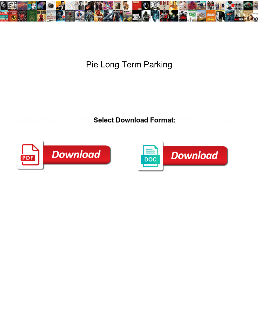 Pie Long Term Parking