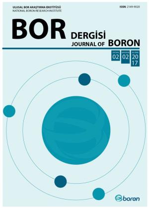 Journal of Boron Cilt Vol 02 Sayi Issue 02 Yil Year 2017