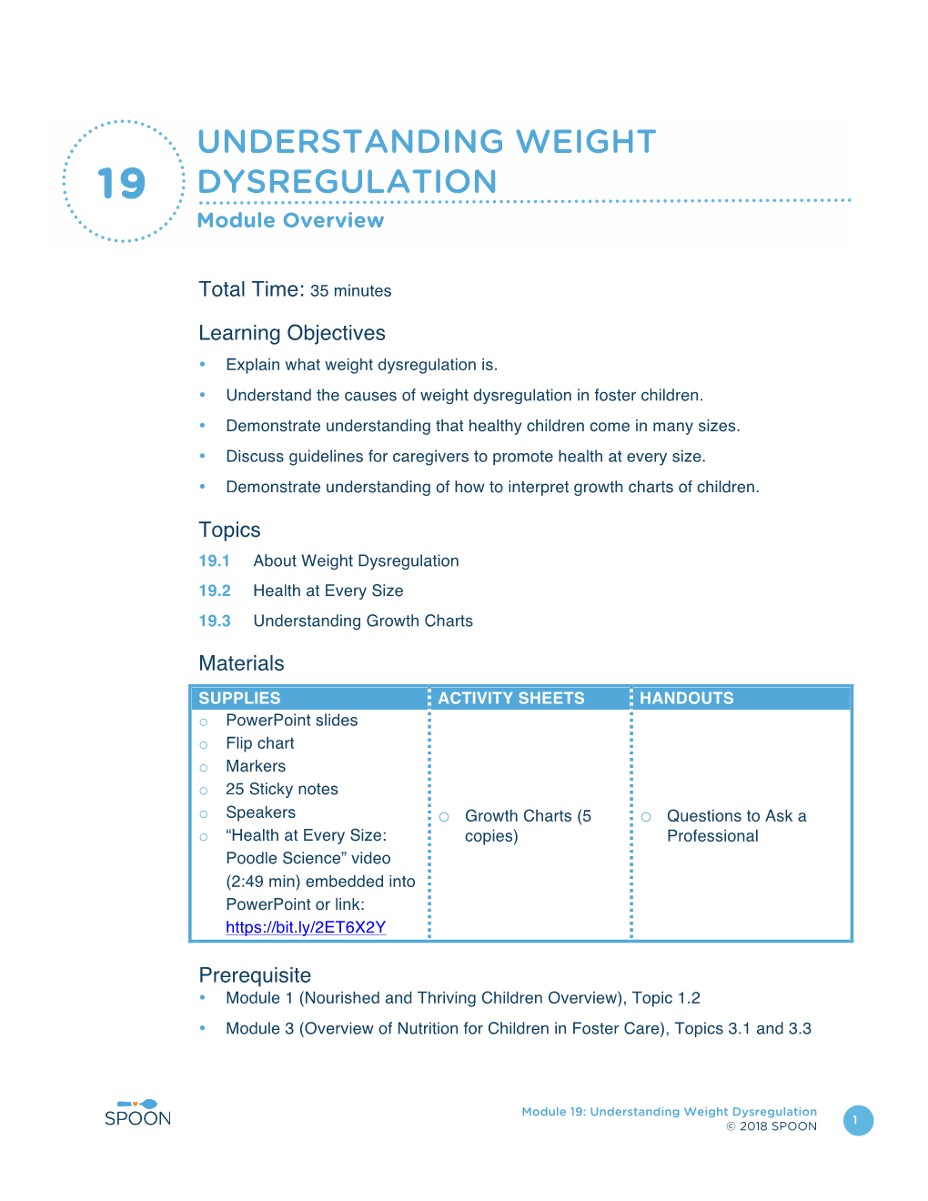 Understanding Weight Dysregulation © 2018 SPOON 1