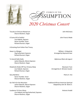 2020 Christmas Concert