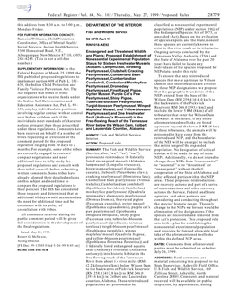 Federal Register/Vol. 64, No. 102/Thursday, May 27, 1999/Proposed Rules