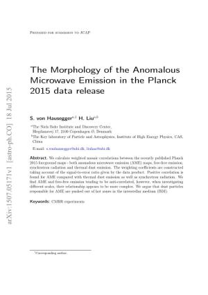 The Morphology of the Anomalous Microwave Emission in the Planck 2015 Data Release