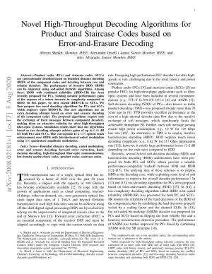 Novel High-Throughput Decoding Algorithms for Product And