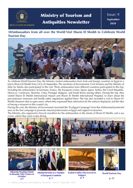 Ministry of Tourism and Antiquities Newsletter - Issue 9 - September 2020 Resumption of Inbound Tourism to Egypt