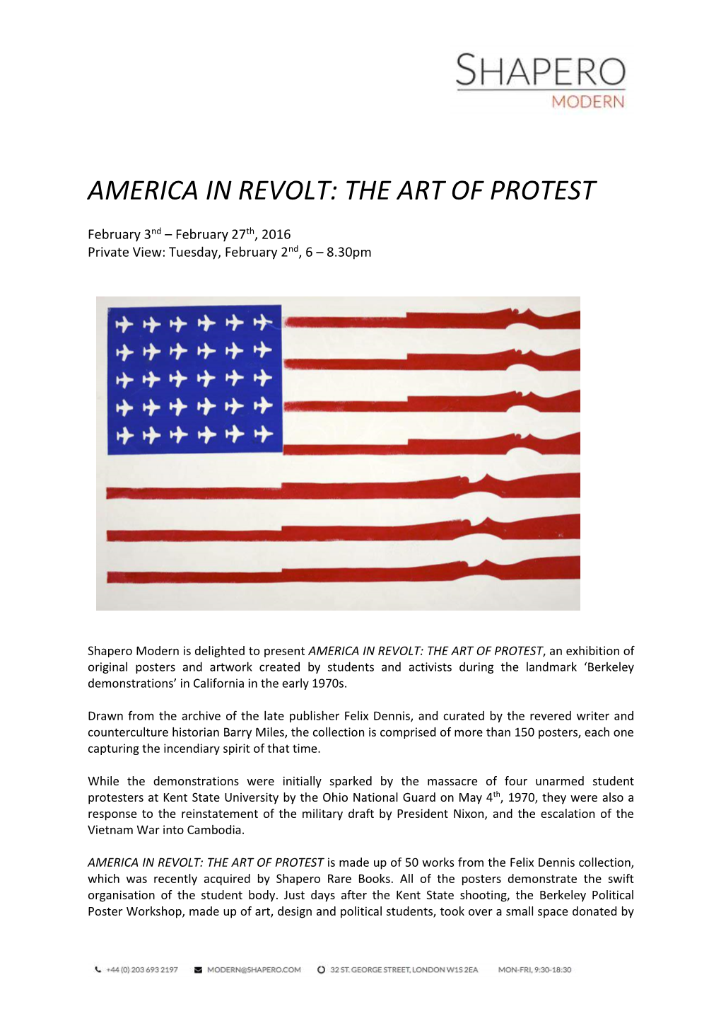 America in Revolt: the Art of Protest