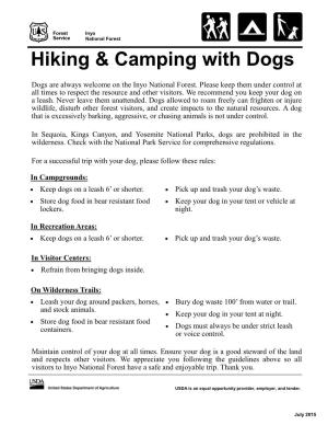 Hiking & Camping with Dogs