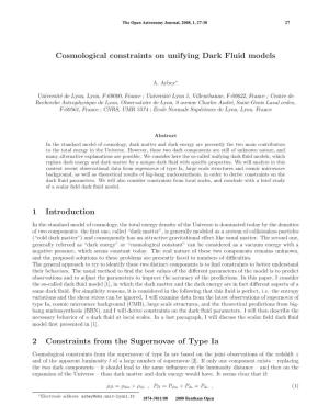 Cosmological Constraints on Unifying Dark Fluid Models