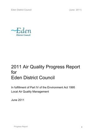 2011 Air Quality Progress Report for Eden District Council