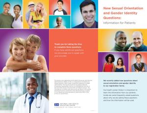 New Sexual Orientation and Gender Identity Questions: Information for Patients