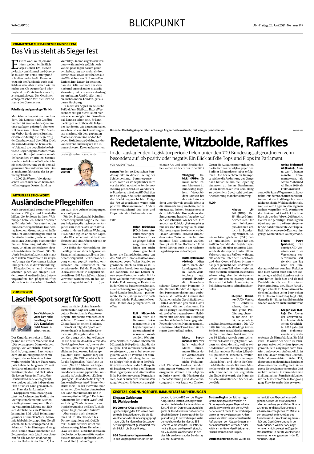 Redetalente, Witzbolde, Raffkes Te Uefa Und Die Populistische Bri­ Nem Schweren Kater Aufzuwachen