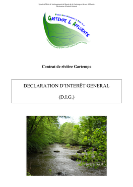 Declaration D'interêt General (D.I.G.)
