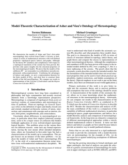 A Model-Theoretic Analysis of Asher and Vieu's Mereotopology