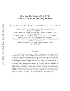 Charting the Space of 3D Cfts with a Continuous Global Symmetry