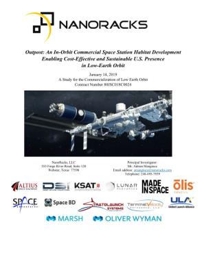 Outpost: an In-Orbit Commercial Space Station Habitat Development Enabling Cost-Effective and Sustainable U.S