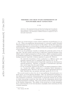 Arxiv:1501.04234V1 [Cond-Mat.Stat-Mech] 17 Jan 2015 Rmapyia on Fve U Nrdcsrmral Titrest Strict Weak Remarkably a Introduces Is but Law View Second Equations