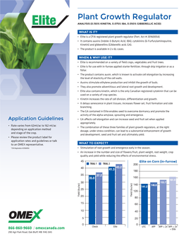 Plant Growth Regulator ANALYSIS (0.150% KINETIN, 0.075% IBA, 0.050% GIBBERELLIC ACID)