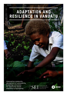 Adaptation and Resilience in Vanuatu