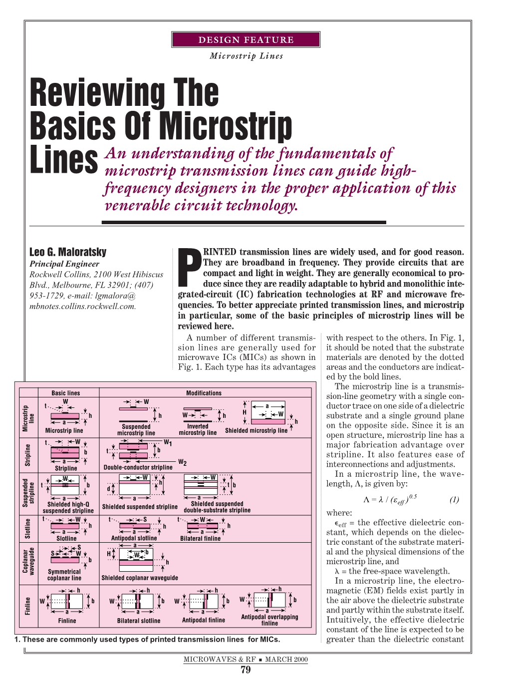 Reviewing the Basics of Microstrip