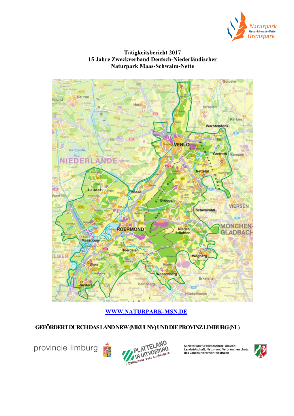 Jahresbericht 2017 Des D-NL Naturparks Maas-Schwalm-Nette