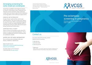 Pre-Eclampsia Screening in Pregnancy