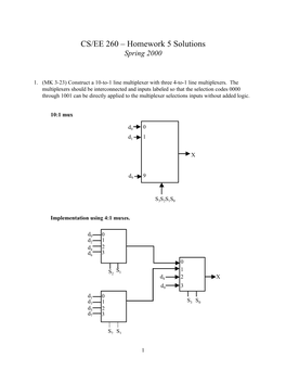 CS/EE 260 – Homework 5 Solutions Spring 2000