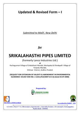 Srikalahasthi Pipes Limited