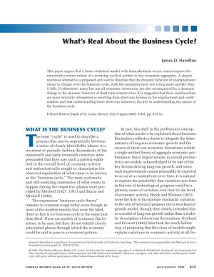 What's Real About the Business Cycle?