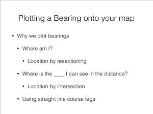 Plotting a Bearing Onto Your Map