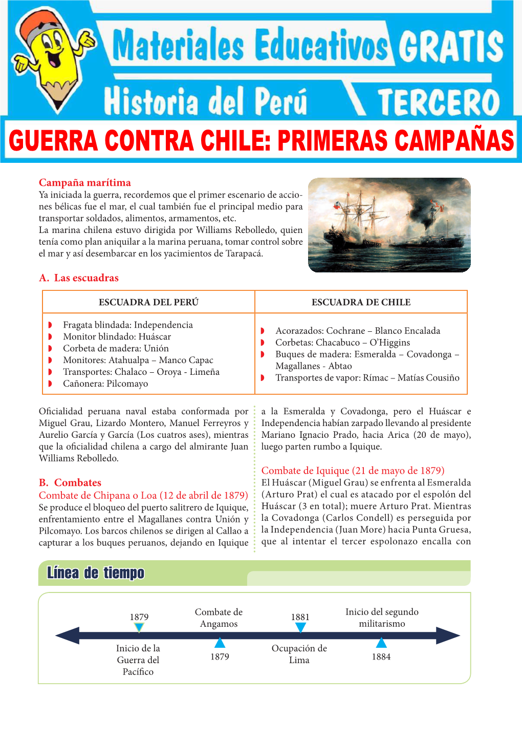 Guerra Contra Chile: Primeras Campañas