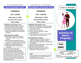 RD Programs Brochure Fall 2005