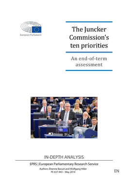 The Juncker Commission's Ten Priorities