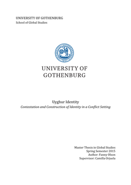 Uyghur Identity Contestation and Construction of Identity in a Conflict Setting
