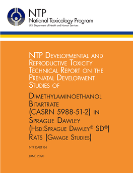 DART-04: Prenatal Development Studies of Dimethylaminoethanol
