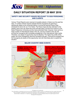 Strategic SSI - Afghanistan