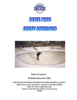 Skate Park Safety Guidelines