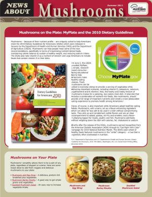 Myplate and the 2010 Dietary Guidelines