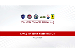 Tofaş Investor Presentation