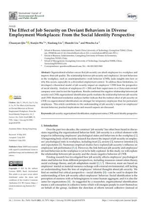 The Effect of Job Security on Deviant Behaviors in Diverse Employment Workplaces: from the Social Identity Perspective