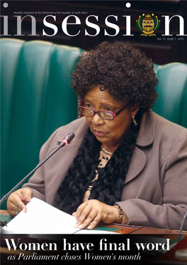 Women Have Final Word As Parliament Closes Women's Month Vision