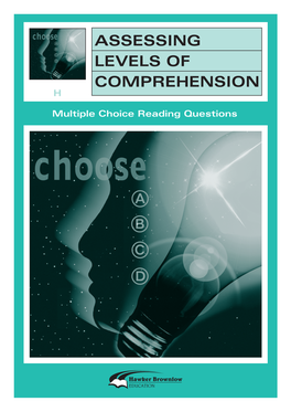 Assessing Levels of Comprehension H