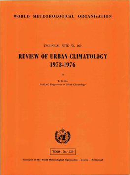 Review of Urban Climatology 1973-1976