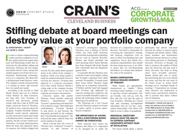 Stifling Debate at Board Meetings Can Destroy Value At