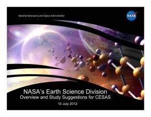 NASA's Earth Science Division
