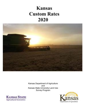 Kansas Custom Rates 2020