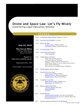 Drone and Space Law: Let's Fly Wisely